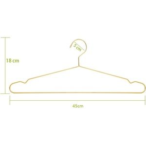 Gold metal wire clothing hangers